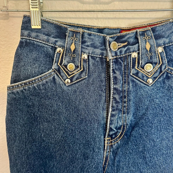 Vintage Western Lawman Jeans embellished rhinestones 80s 90s world class denim - Picture 3 of 7